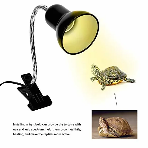 Pssopp Soporte Ajustable para Lámpara de Reptiles, Clip Flexible para Lámparas de Calor y Luz Solar, Compatible con Hábitat de Mascotas, Versión UE