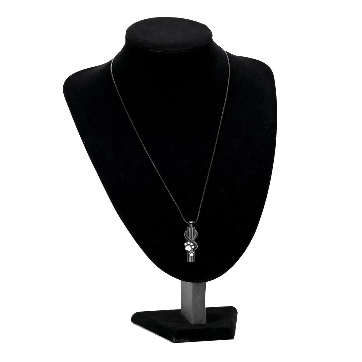 Urnas collar para cenizas para perro/gato mascota huella cilindro ceniza colgante conmemorativo joyería recuerdo mascota urna joyería cremación joyería