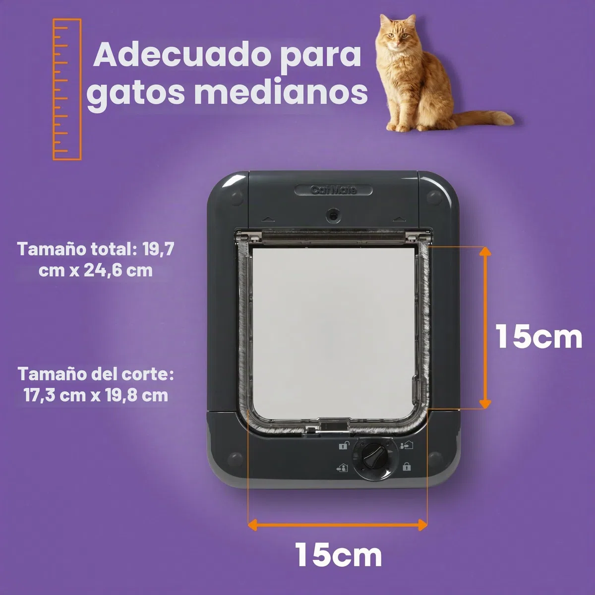 Cat Mate - Puerta de Gato Que Funciona con Microchip