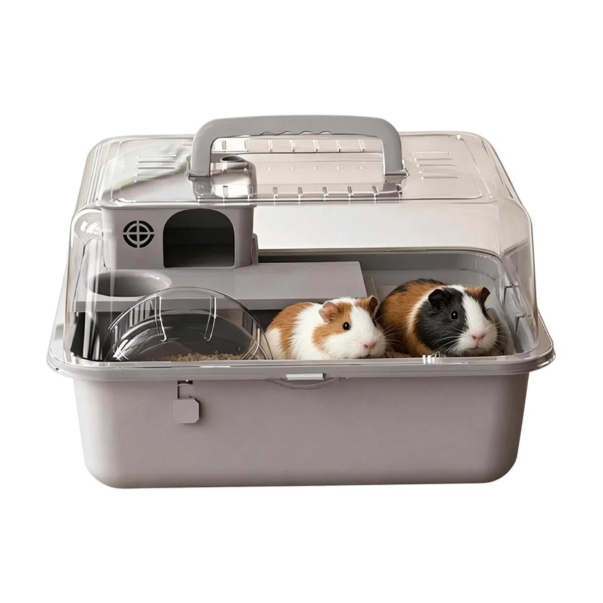 Jaula Hámster, con Rueda de Ejercicio y recinto portátil, casita de 30 cm para hámsters y Animales pequeños, para Mascotas sirias, enanas, jerbos, Interior, Exterior, hogar, Viaje, Dormir