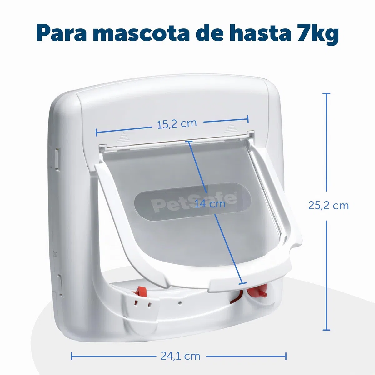 PetSafe Staywell Deluxe - Puerta para Gatos, Gatera con Sistema de Bloqueo de 4 Posiciones - Collar con Llave Magnética - Fácil de Instalar - Acabado en Madera