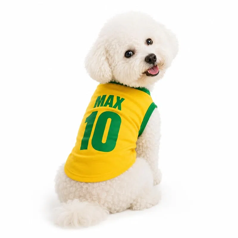 Camisa Personalizada para Perro Cachorro con Tema Nacional (Brasil, XL)