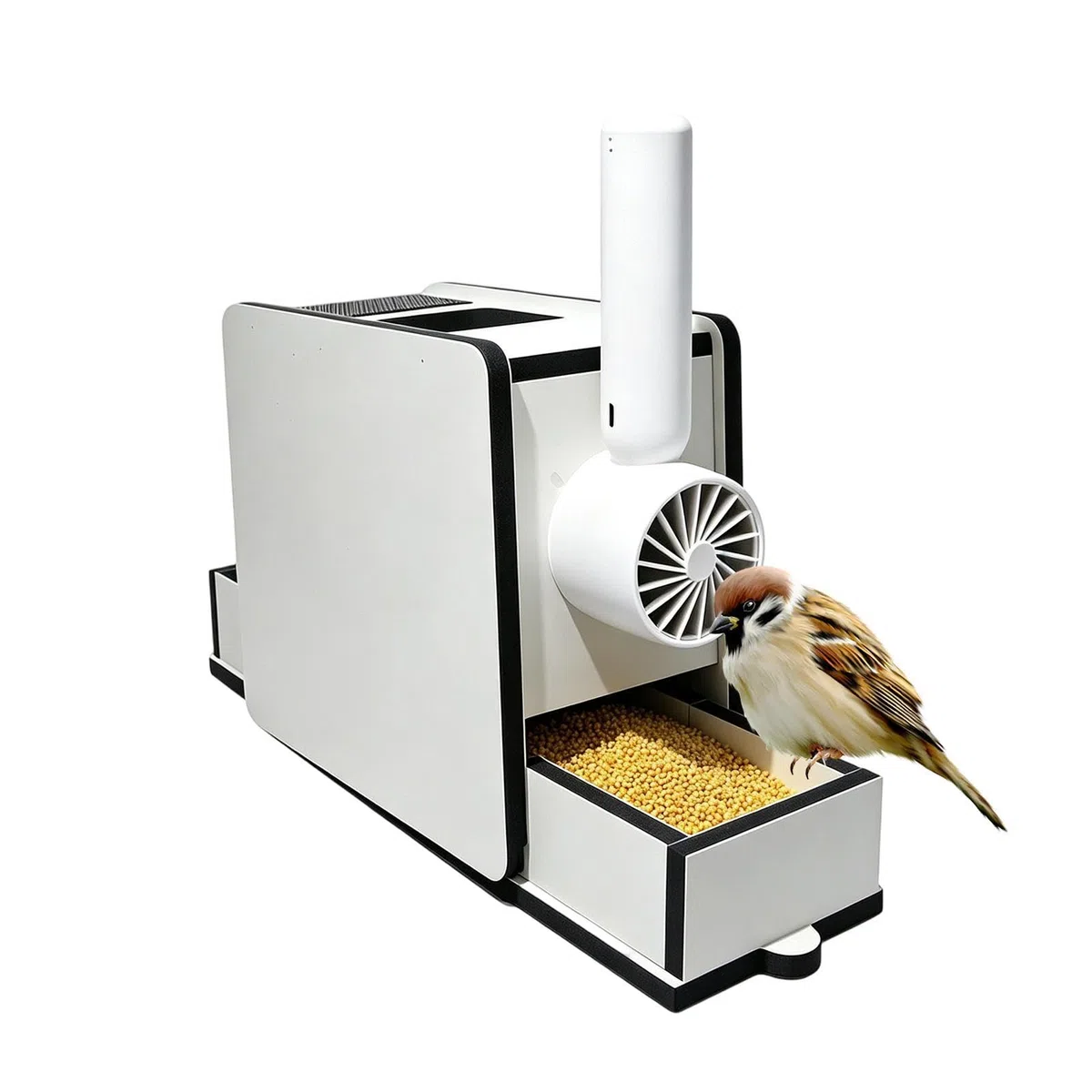 Máquina Desgranadora De Alpiste para Aves - Ajustable De Madera,Máquina Sopladora De Cáscaras para Alimentos De Aves | para Jardines Patios Balcón Terraza Loros Cotorras Canarios Periquitos