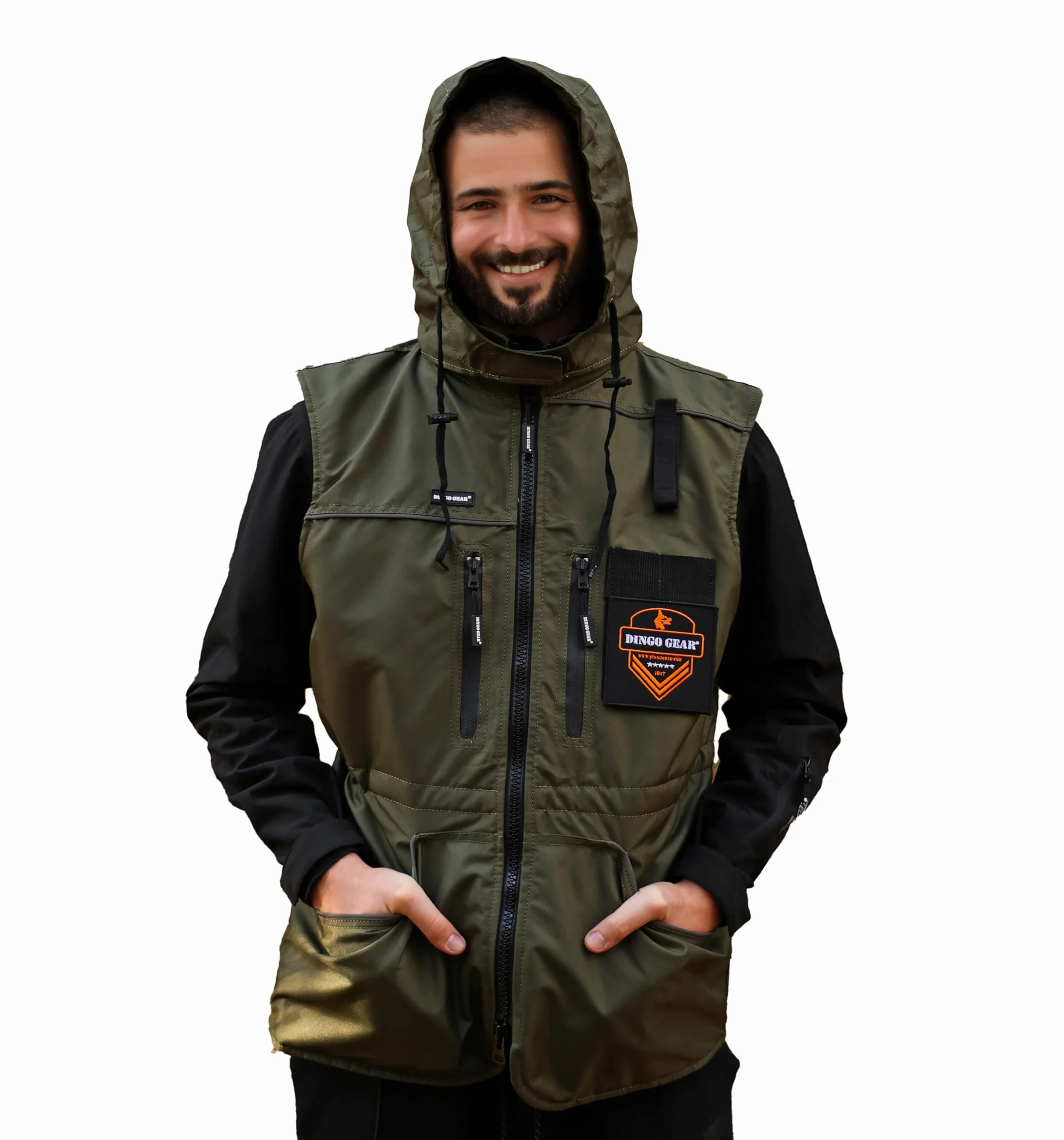 DINGO GEAR - Chaleco de entrenamiento con capucha para todas las estaciones