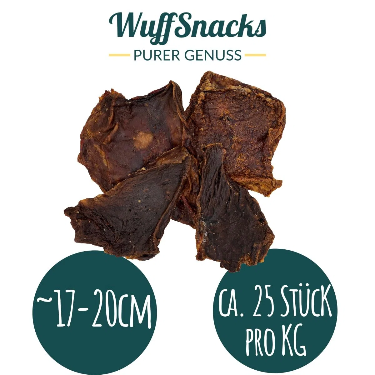 Deshidrato de ternera para perros | 2,5 kg | carne de perro deshidratada | 100% carne de res | carne de vacuno natural y seca | baja en grasa y rica en proteínas | carne seca de ternera de Wuffsnacks