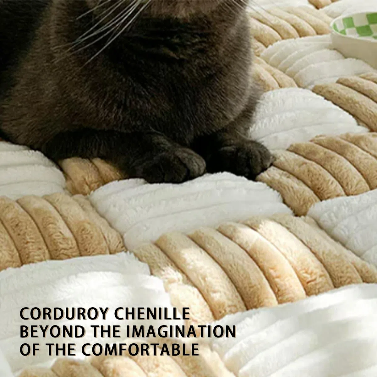 Divertida Funda De Sofá, Cubierta De Sofá De Cama De Almohadilla Para Mascotas Cuadradas De Color Crema, Cubierta De Protección De Muebles, Adecuada Para Gatos Y Perros(Size:27.6*70.9 in,Color:Grey)