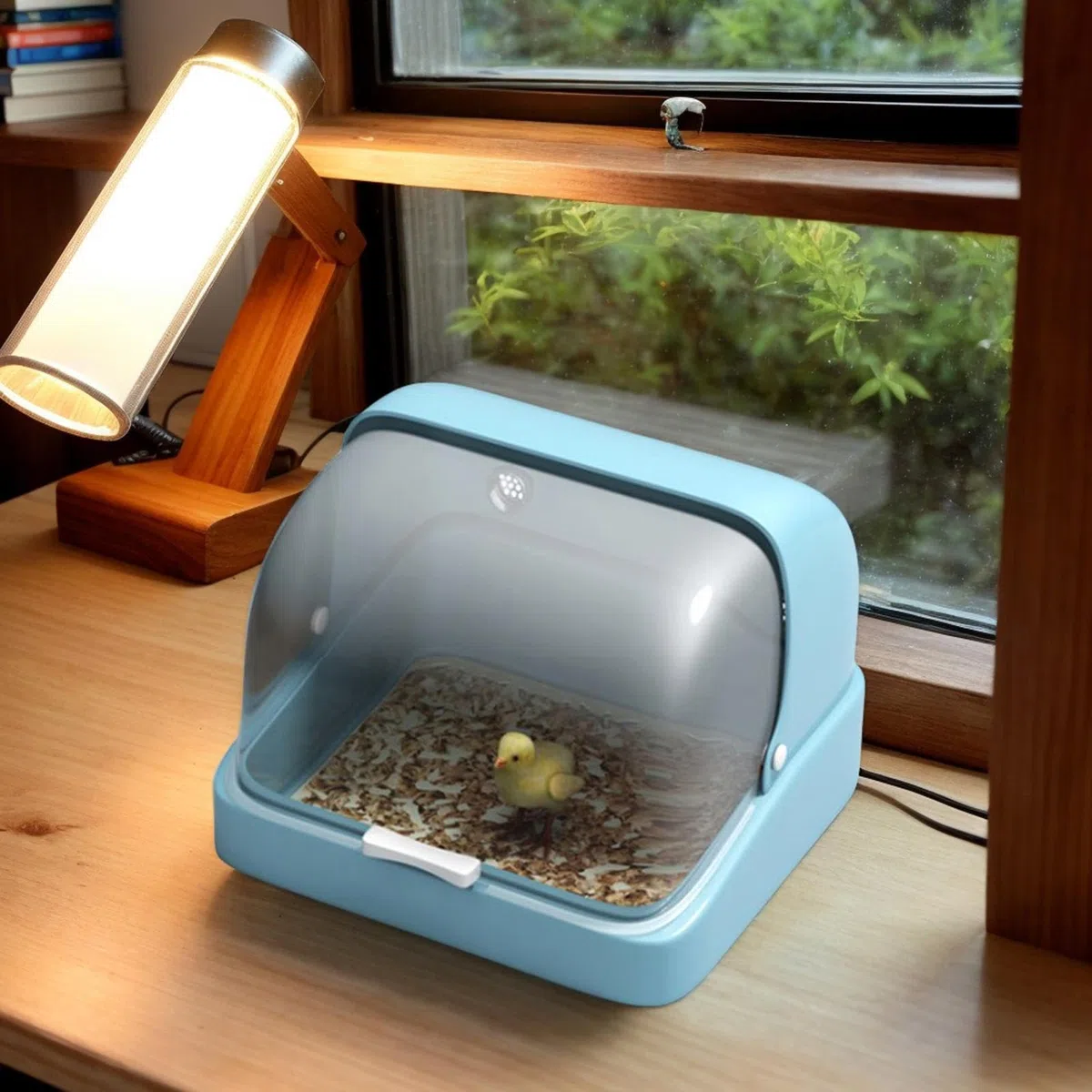 Caja de criador de pollitos, caja de pollo en la cría de pollo | Incubadora de pájaros calientes de cría de pollo - Caja de anidación visual, almohadilla de calentamiento de 3 temperatura, suministros