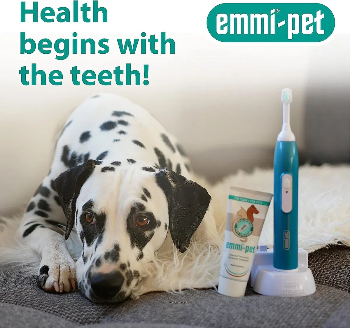 emmi-pet 3x Pasta Dental para Perros para Cepillos de Ultrasonido, Adecuada para Todas las Razas de Perros de Cualquier Tamaño y Edad, Vegana, sin titanio, sorbitol, flúor y parabenos 75 ml