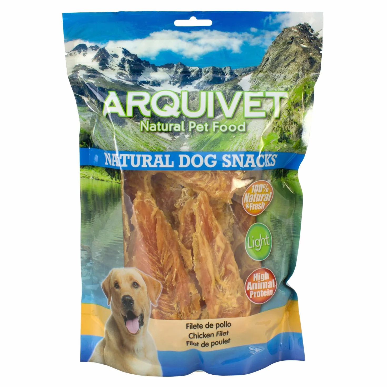 Arquivet, Filete de Pollo, Snacks Naturales para Perros, Natural Dog Snacks, Chuches para Perros, Golosinas Naturales para Mascotas, Mejores Snacks para Perro, 1kg