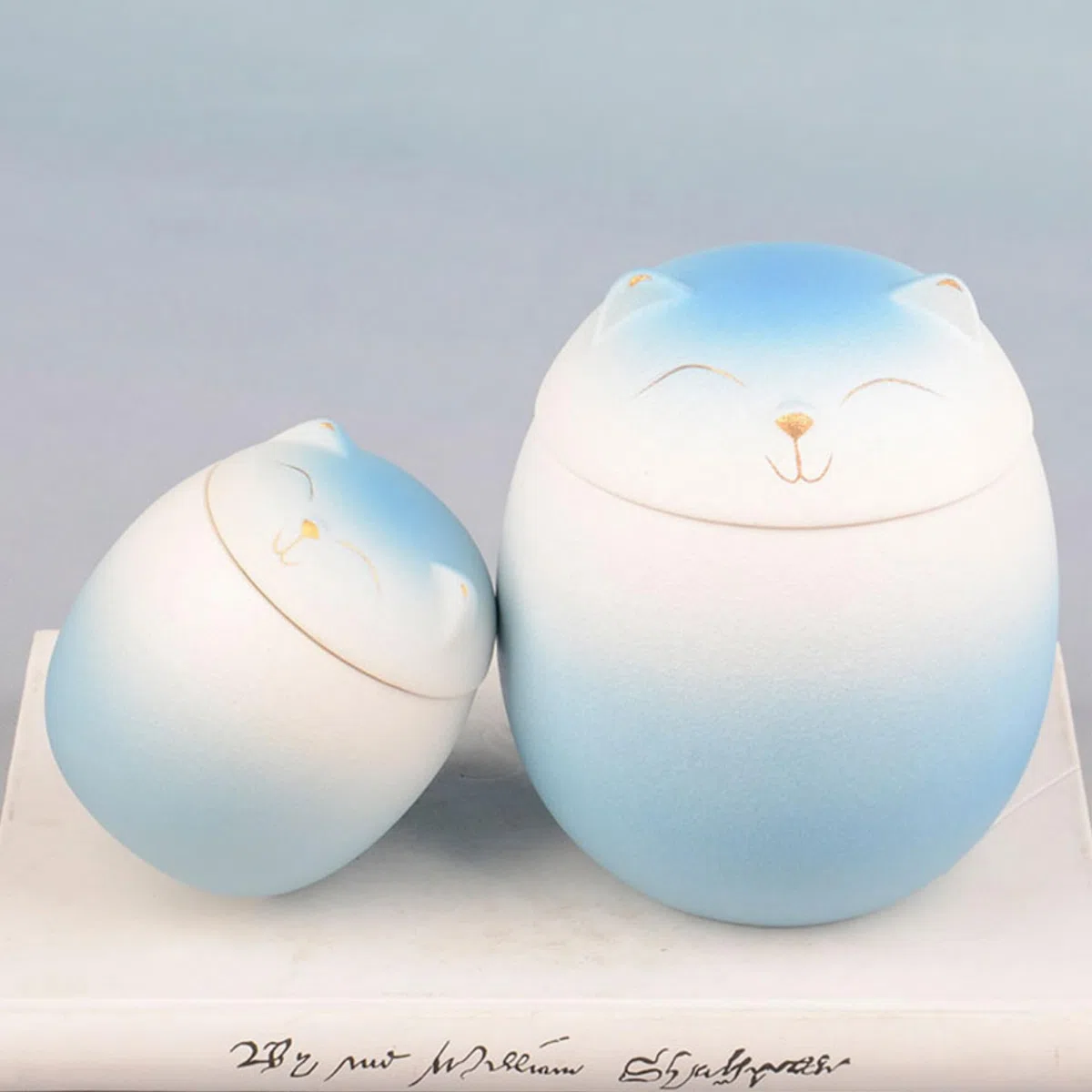 Urna de cerámica personalizada para mascotas, tarro de cremación de muerte de mascotas grabado con el nombre de la mascota y fecha conmemorativa, taza conmemorativa de colección de pelo lindo
