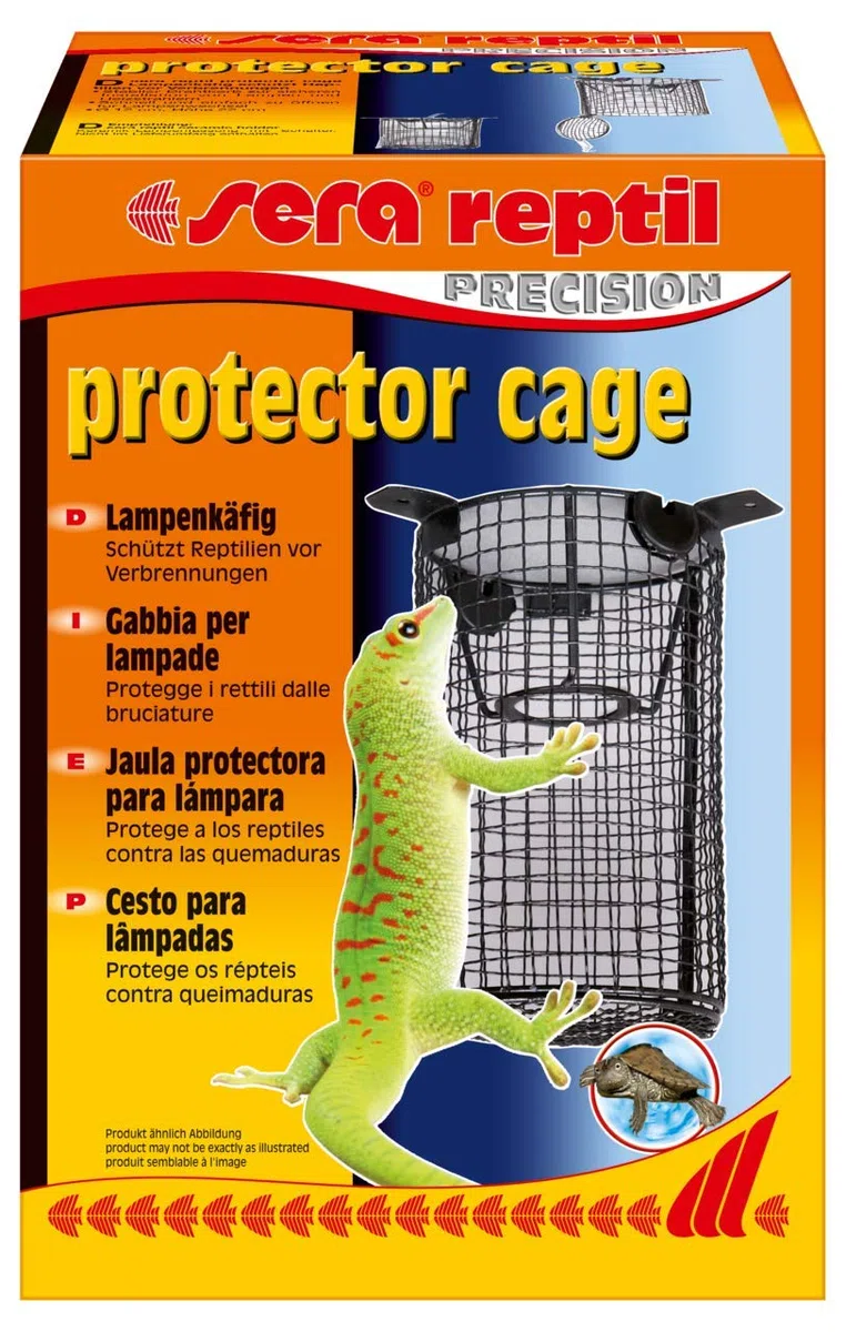Sera 32030 Reptil Protector Cage - Cesto Protector para terrarios o terrarios (protección contra Quemaduras), Color Negro