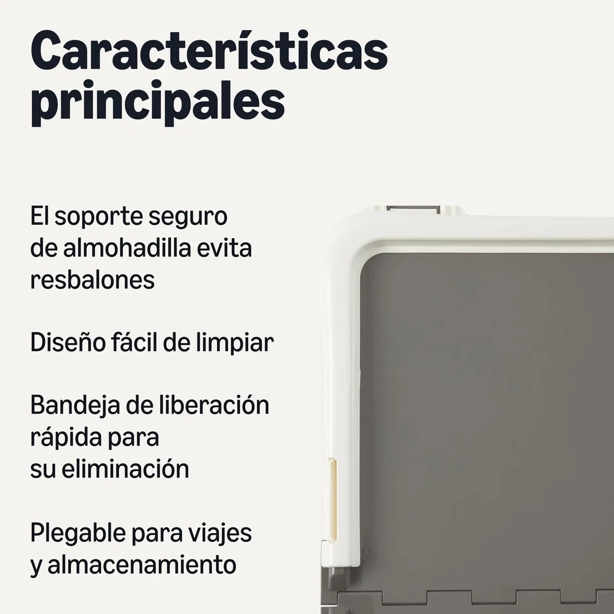 Amazon Basics: Soporte para empapadores de adiestramiento para Perros, Cierre Seguro, extragrueso y Antideslizante, plástico Reciclado, 71,1 x 86,4 cm, L, Blanco y Antracita