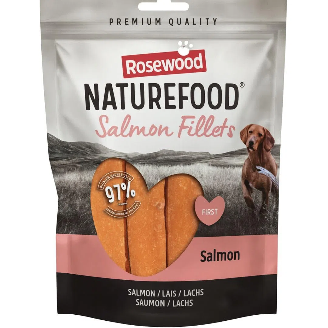ANIMALUJOS – Filetes de Salmón, 1 kg para Perros | 97% Salmón, Alto en Proteína, Bajo en Grasa | Snack Natural sin Cereales