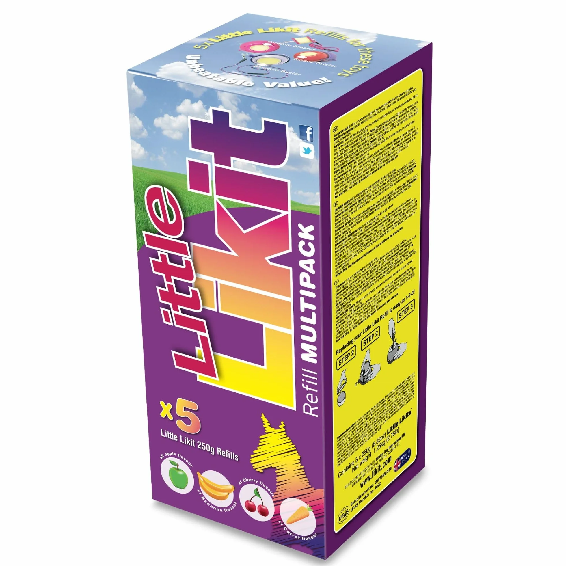 Likit Little Multipack Recambio 250g | Manzana, Cereza, Plátano, Zanahoria | Pack de 5 | 250 g