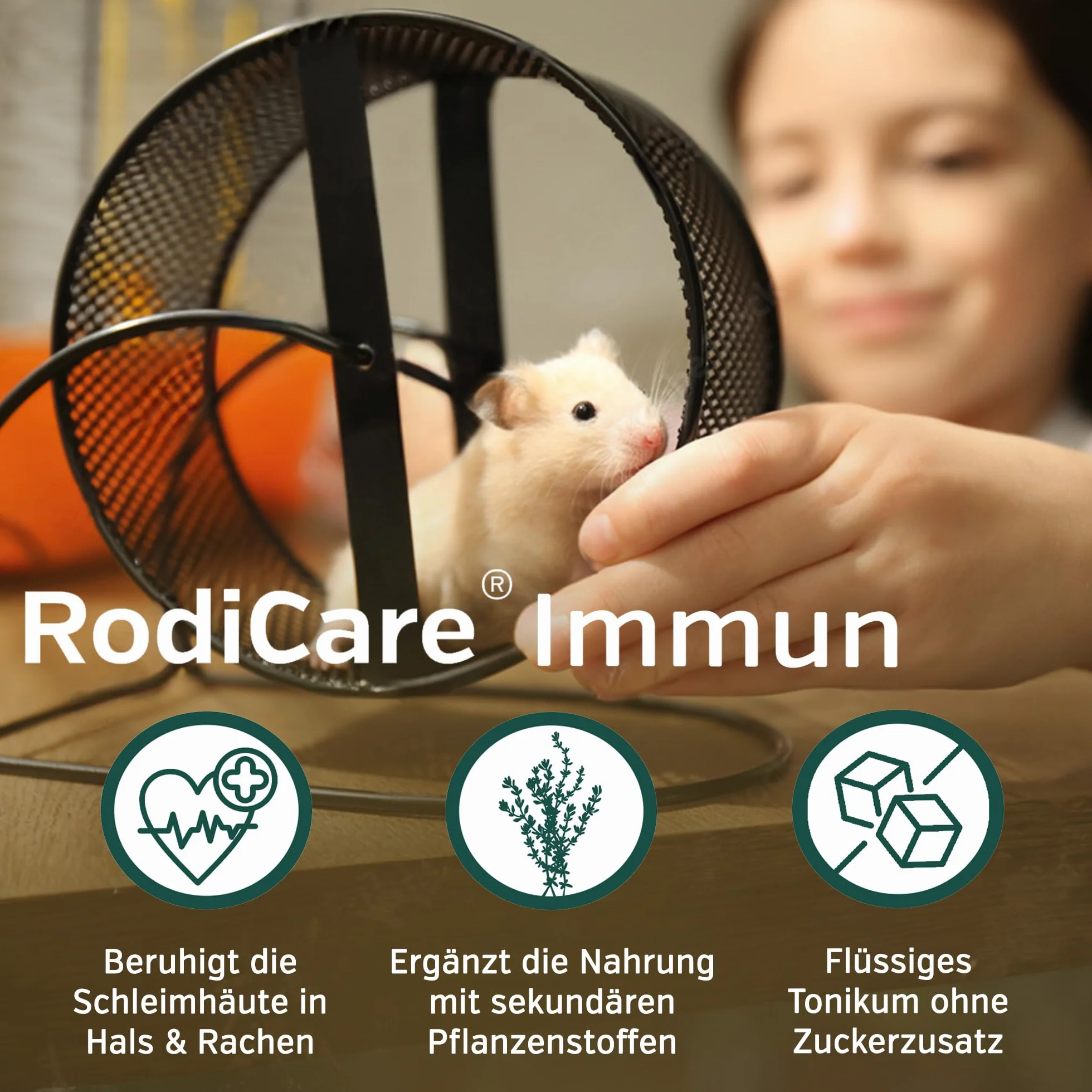 Alfavet RodiCare Immun - Alimento complementario para Conejos, cobayas y pequeños roedores - Refuerzo inmunitario - 2 x 15ml con jeringa dosificadora