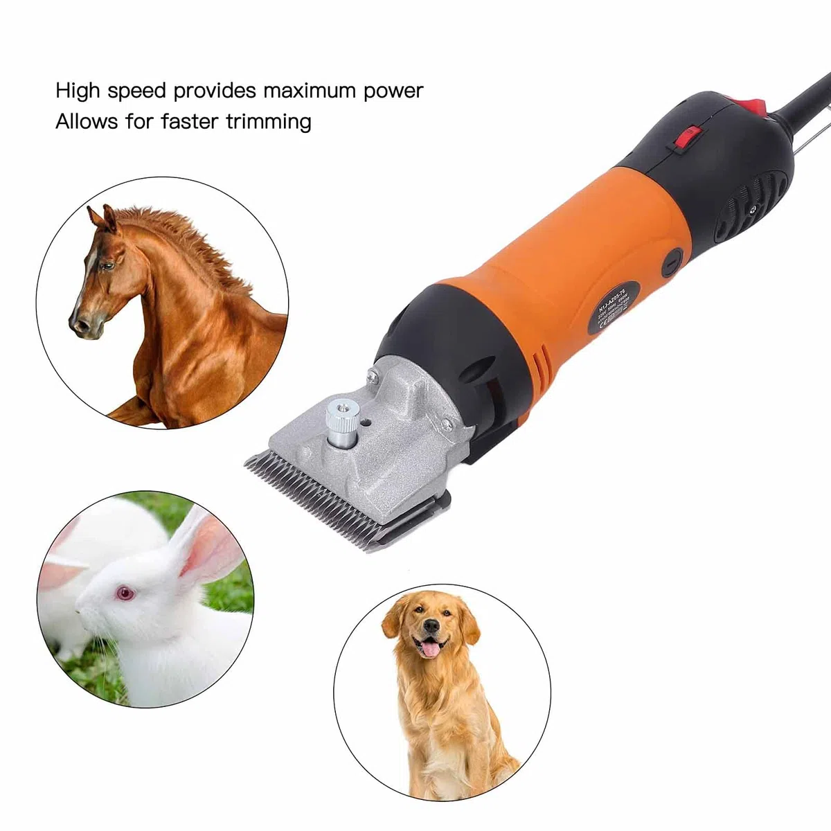 Cortadora de pelo de caballo eléctrica con Control de 6 velocidades y 690W, Kit profesional de aseo de animales, cortapelos para perros y ovejas