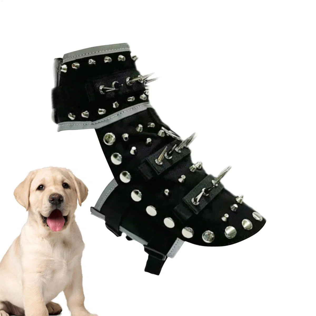 Dog Spike Glet – Chaleco impermeable para mascotas para máxima protección | Chaleco reflectante ajustable para perros anti-coyote para uso en caminatas