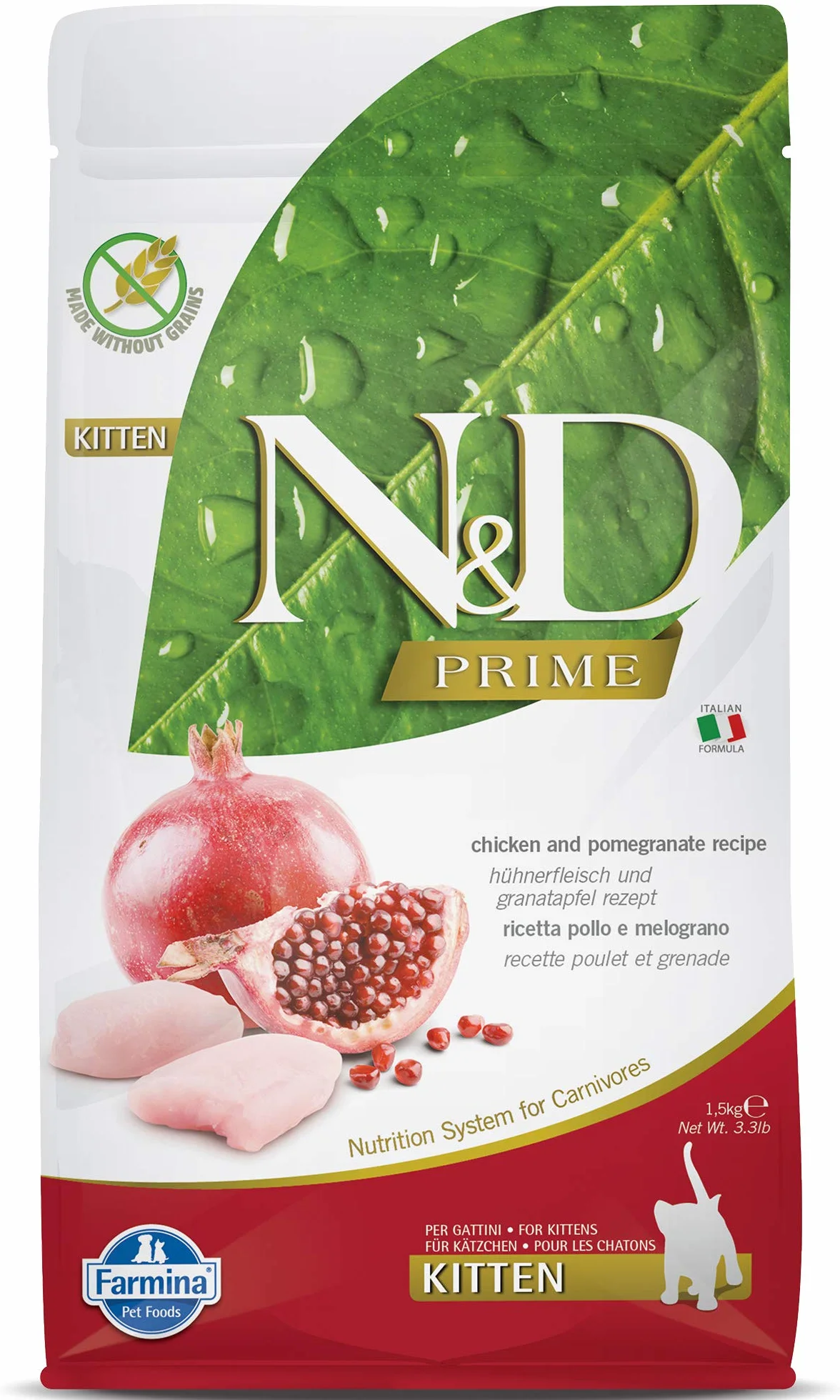 Farmina - Farmina N&D Pollo y Granada Kitten Grain Free - 1073 - 1,5 Kg.