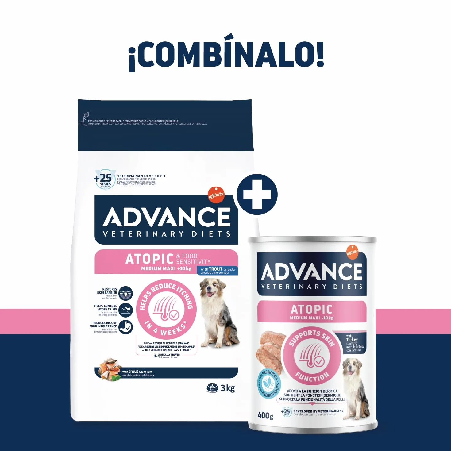 Advance Diets Comida Húmeda para Perros - Atopic - 6 latas x 400g