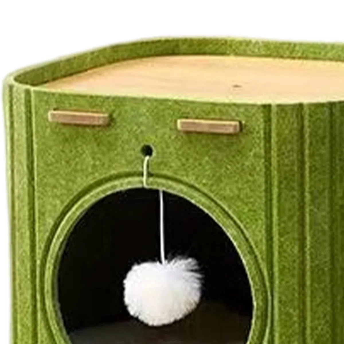 Genérico Caseta para Gatos de Interior - Cueva Plegable de Doble Capa Resistente a los arañazos de 37x37x6,0 cm | con Bola de Peluche y escondite para de Interior, para Uso doméstico y Exterior.