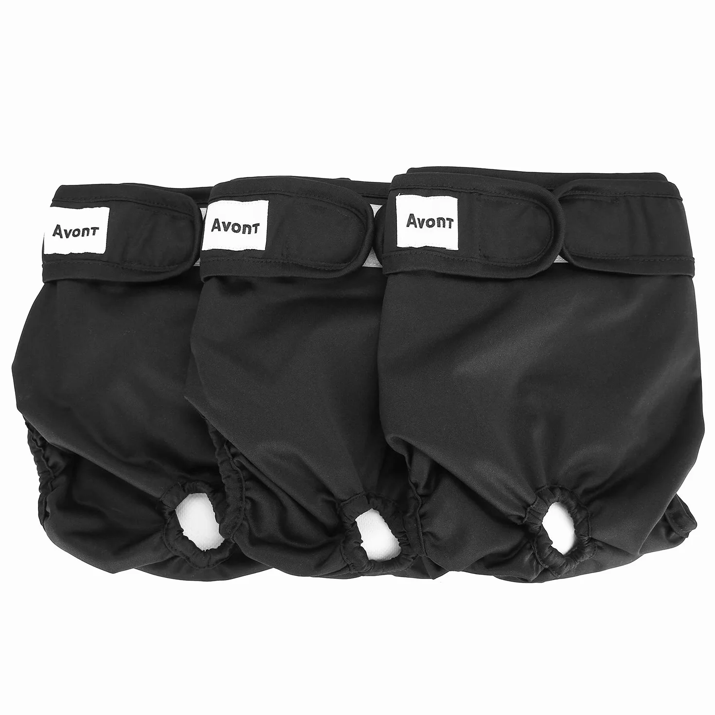 Avont 3 Packs Pañales Lavables para Perra— Pañales Reutilizables Altamente Absorbentes para Mascotas, Bragas Higiénica para Perras en Celo, Incontinencia Canina y Viajes De Larga Distancia -L,Negro