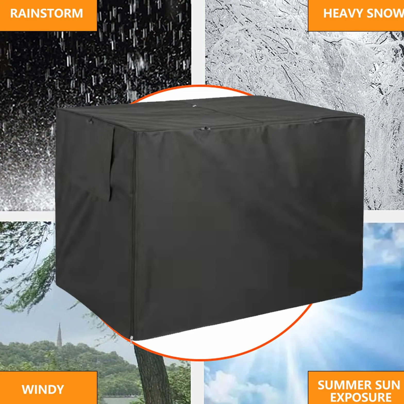 Cubierta para jaula de perros, cubierta para jaulas de perros, duradera, impermeable, resistente al viento, con doble puerta, para interior y exterior (negro M)