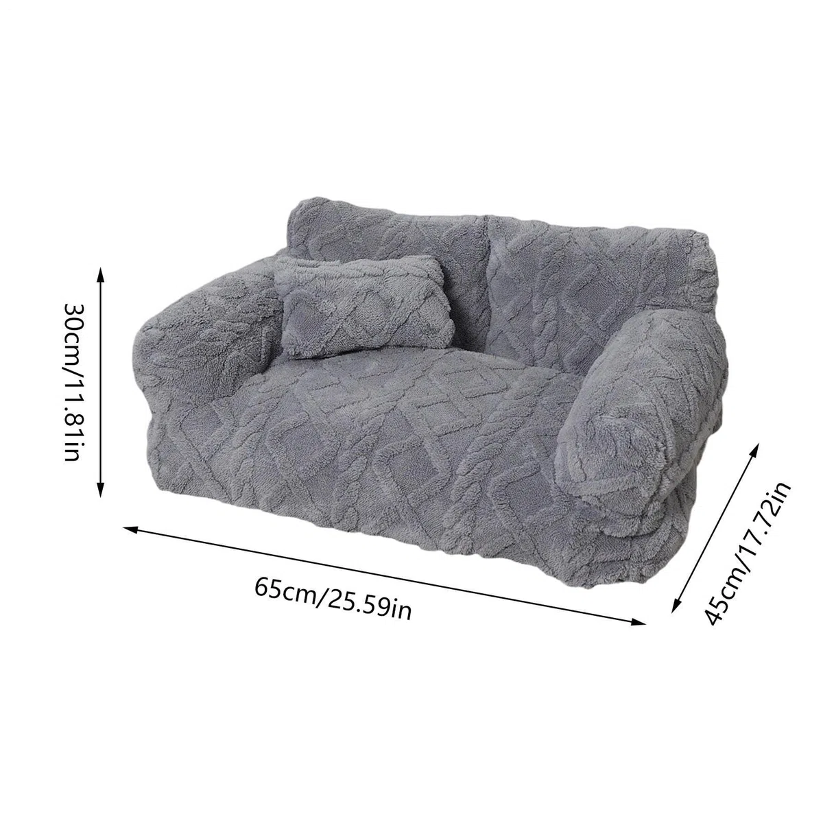 Sofá para Mascotas | Tapizado de Felpa Suave, Desmontable y Elástico - Cama Tipo Sofá para Perros y Gatos - para Razas Pequeñas, Medianas y Grandes, Uso en Interior, Hogar,
