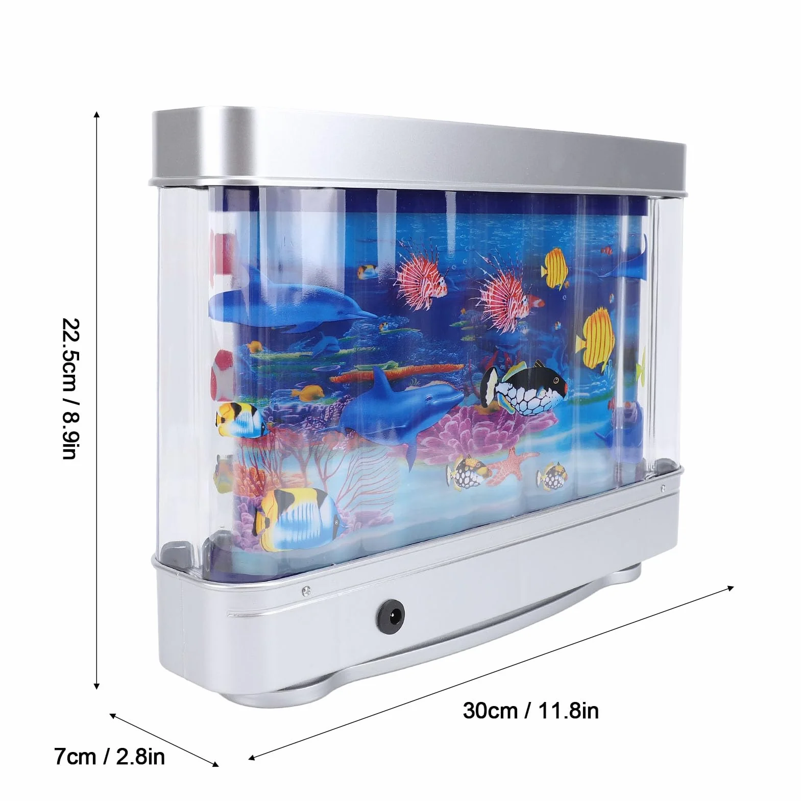 Mini Pecera Falsa de Simulación, Enchufe USB 5V en una Lámpara Decorativa Falsa de Acuario con Pescado en Movimiento para Niños bebé