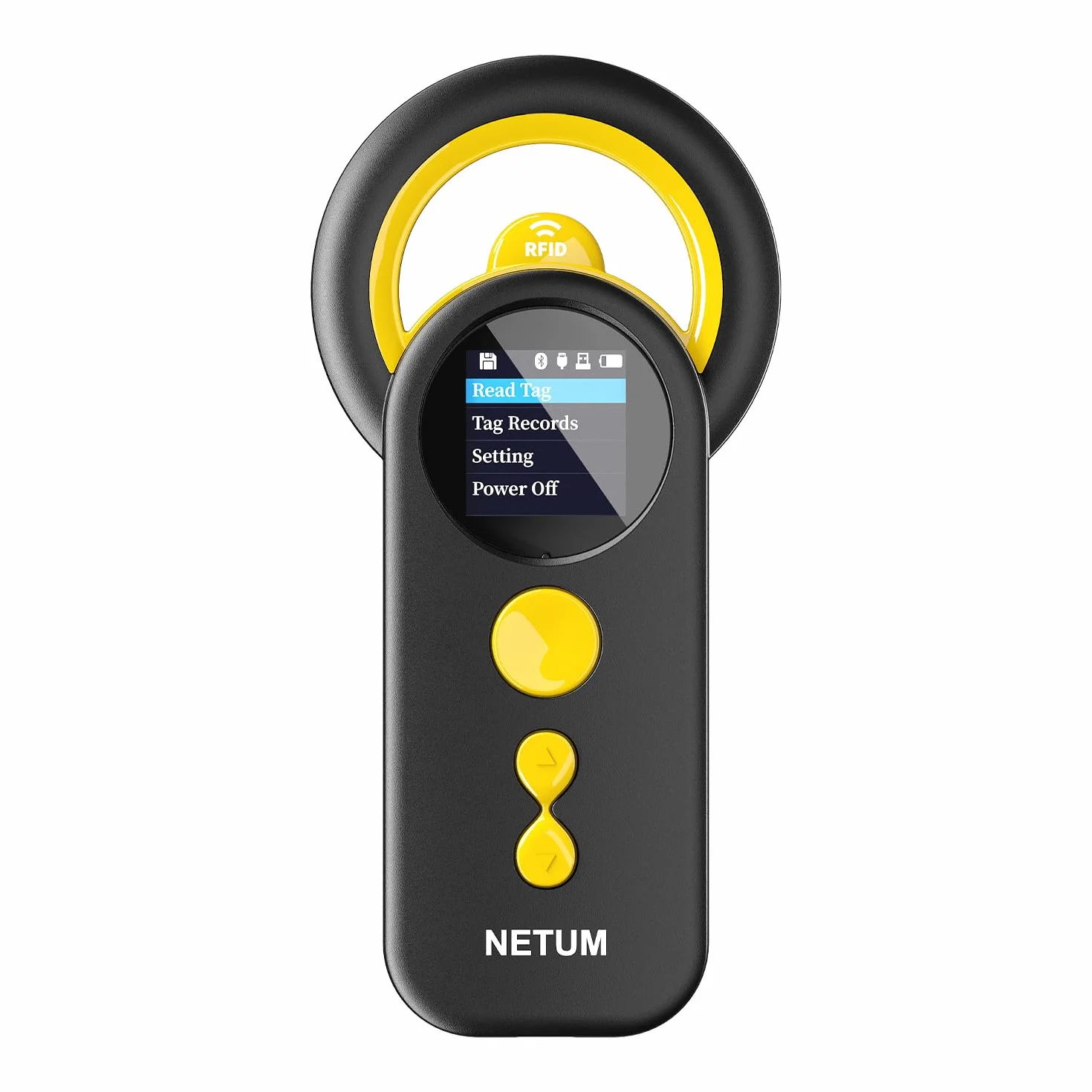 NETUM Lector de Microchip Bluetooth para Mascotas, Escáner Universal Inalámbrico 3 en 1 con Pantalla TFT de 1.45 Pulgadas, Batería Recargable de 1200 mAh, Almacena hasta 20000 Registros (DJ-130)