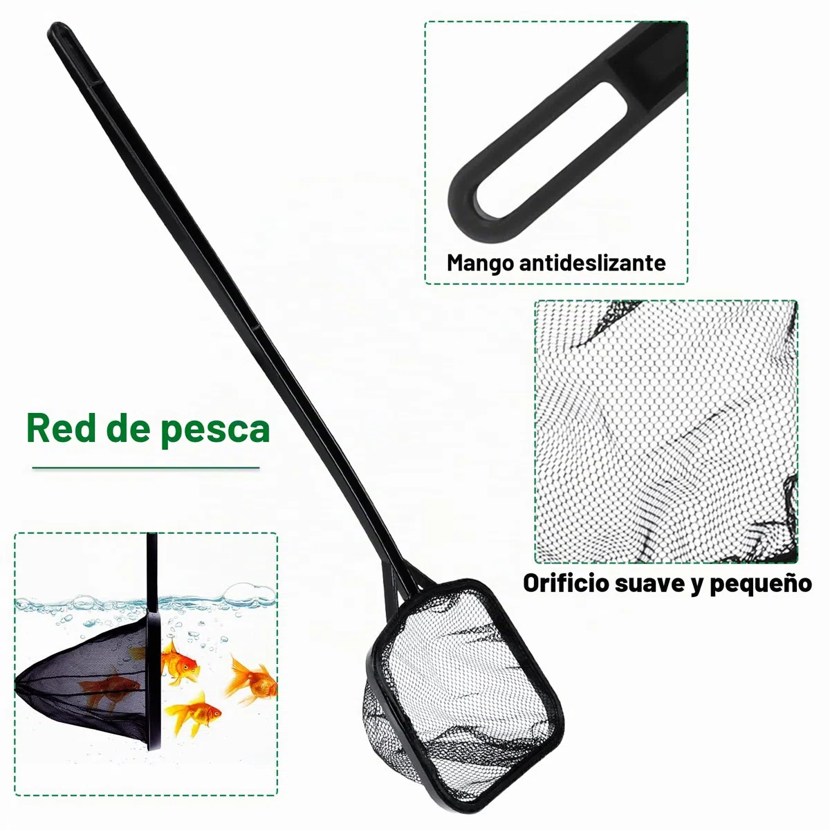 Kit de Herramientas de Acuario Coolty 7 en 1 para Plantas Acuáticas - Pinzas de Tijera de Acero Inoxidable, Herramientas de Limpieza de Acuario, Red de Pesca y Raspador de Algas