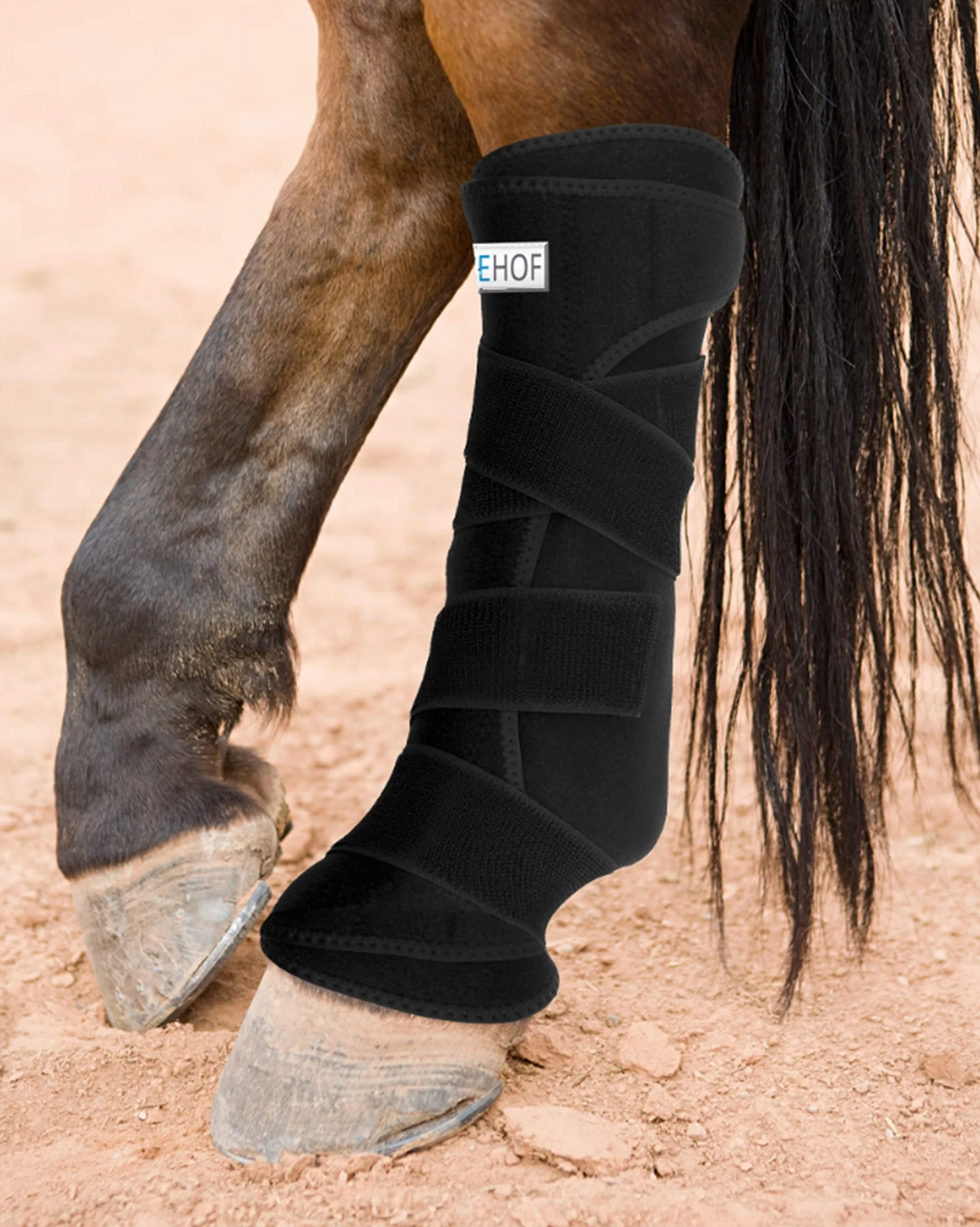ICEHOF Polainas de refrigeración para caballo - Material agradable - 2 acumuladores de frío extraíbles y vendaje lavable - función protectora - Vendaje de refrigeración para caballos