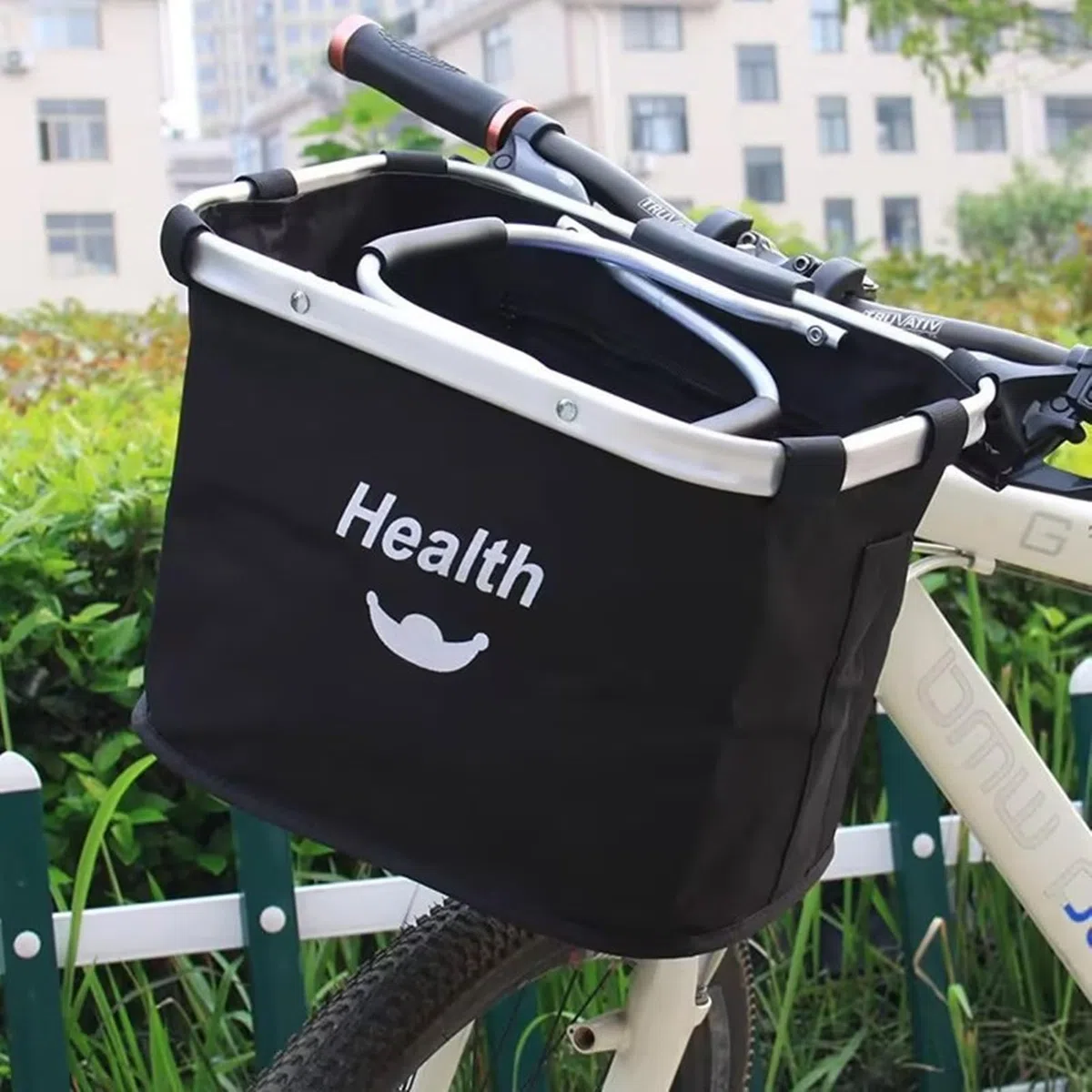 Cesta plegable para bicicleta, Cesta para bicicleta para perros, Fácil instalación Bolsa de cesta desmontable para bicicleta, con adaptador de manillar para perros pequeños, compras, pícnic