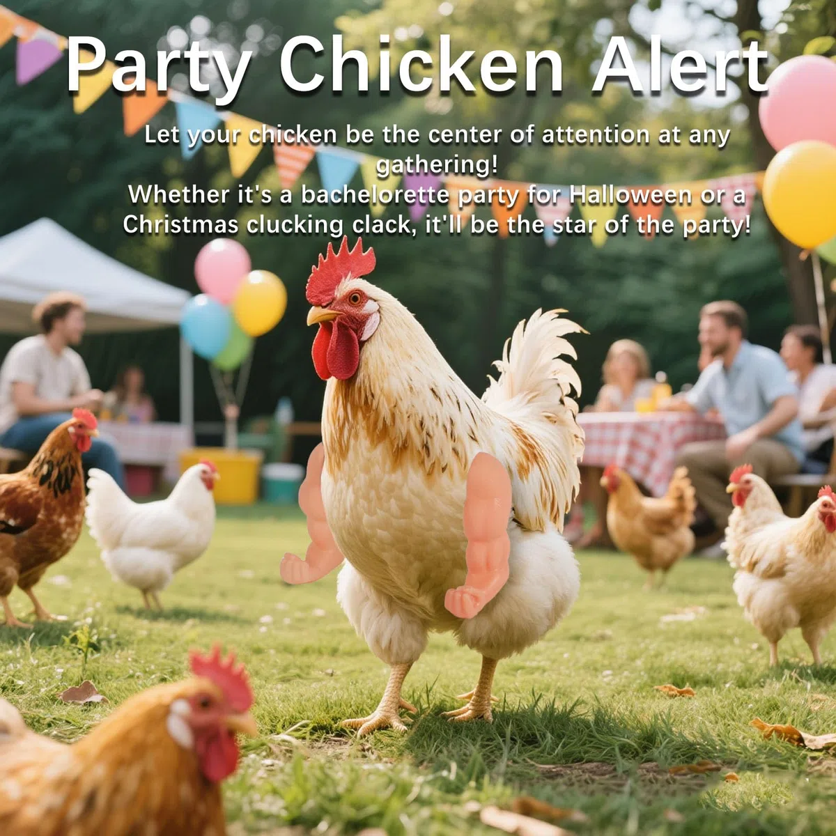 3uds Brazos de Pollo, Músculos Fuertes y Pulgares hacia Arriba Brazos de Dinosaurio T-Rex para Poner en Pollos Disfraz Divertido Mascotas para Fiestas Sesiones Fotos y Bromas