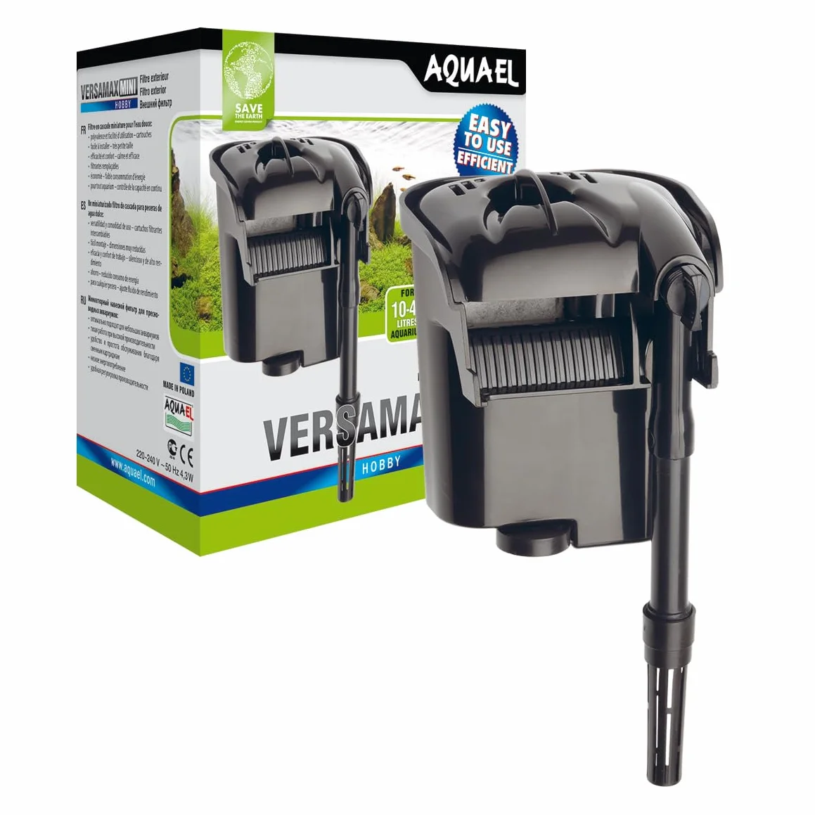 Aquael versamax Mini Filtro acuariofilia 235 L/H