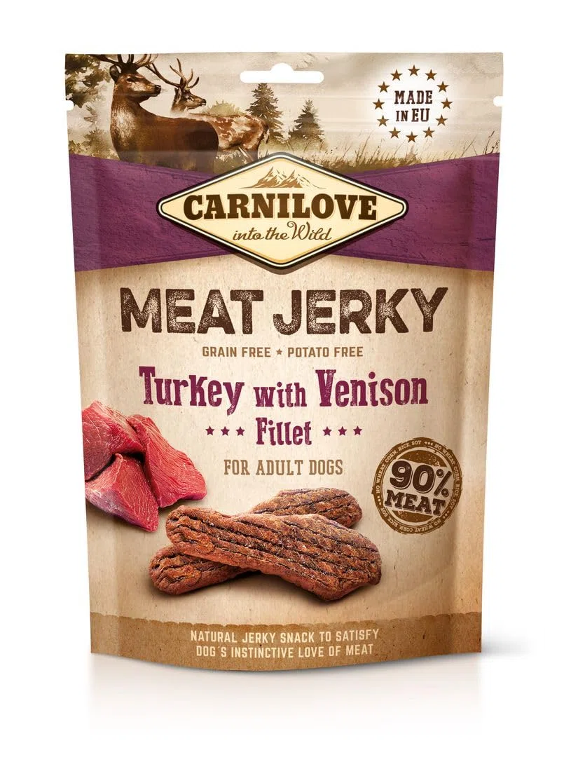 Carnilove Jerky Venado y Pavo Filetes 1x 100 gr Snack para Perros