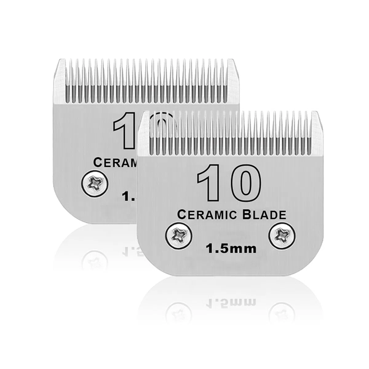 BESTBOMG - Cuchilla de repuesto para aseo de perros, compatible con las series Heiniger/Moser Max45/Andis/Oster A5 para perros, tamaño 10 # 1/16 "(1,5 mm)