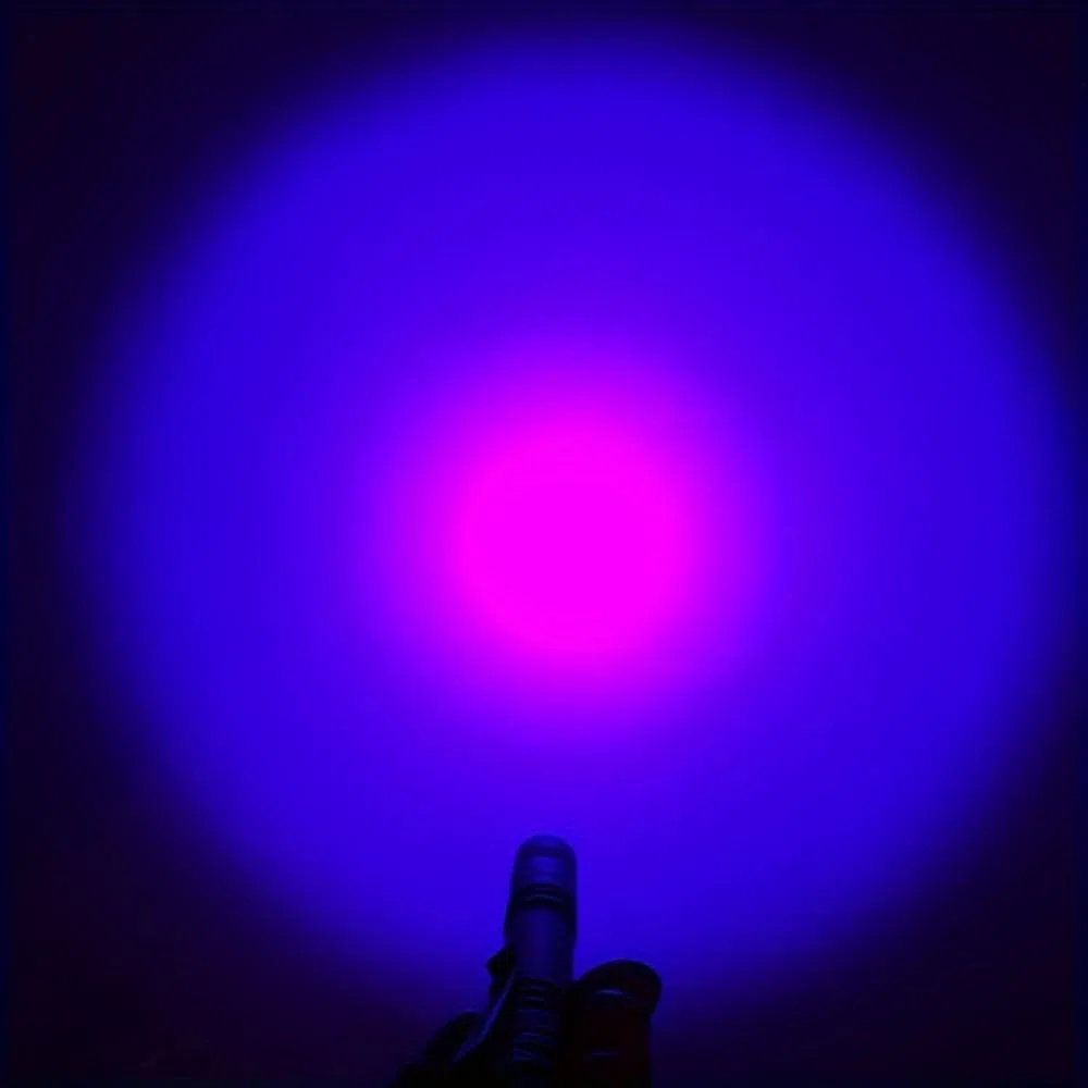 Paquete de 4 linternas LED rojas y azules, luz negra de alto lúmenes, luz roja, luz LED multifunción, para camping, visión nocturna, pesca, detector