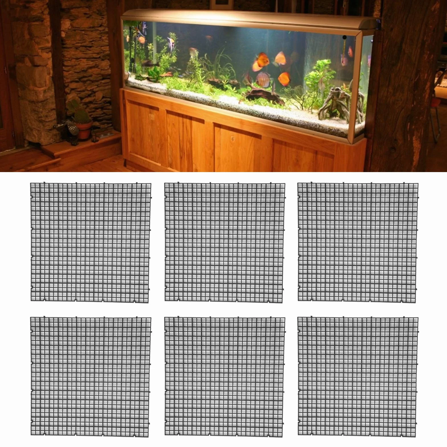 Ejoyous 6 Piezas Divisor de Acuario, Rejilla de Tanque de Acuario, Divisor de Tanque de Peces, Divisor de Acuario, Aislamiento de Tanque de Peces de Acuario para Sostener Diferentes