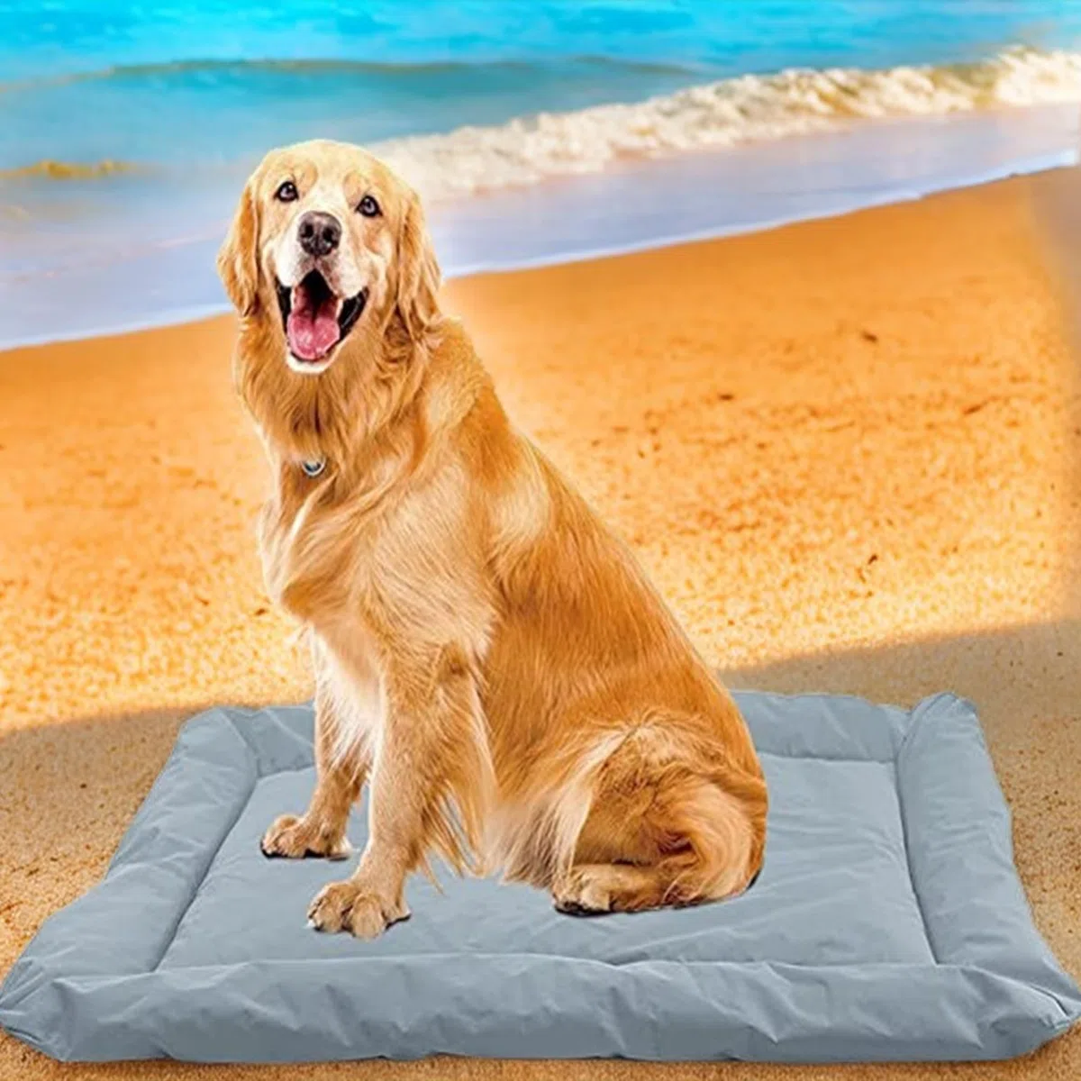 cama perro Colchoneta Plegable para Perros, Cojín portátil para Perros, Lavable Impermeable Cama para Perros Grande, cama perro ortopedica (Azul )