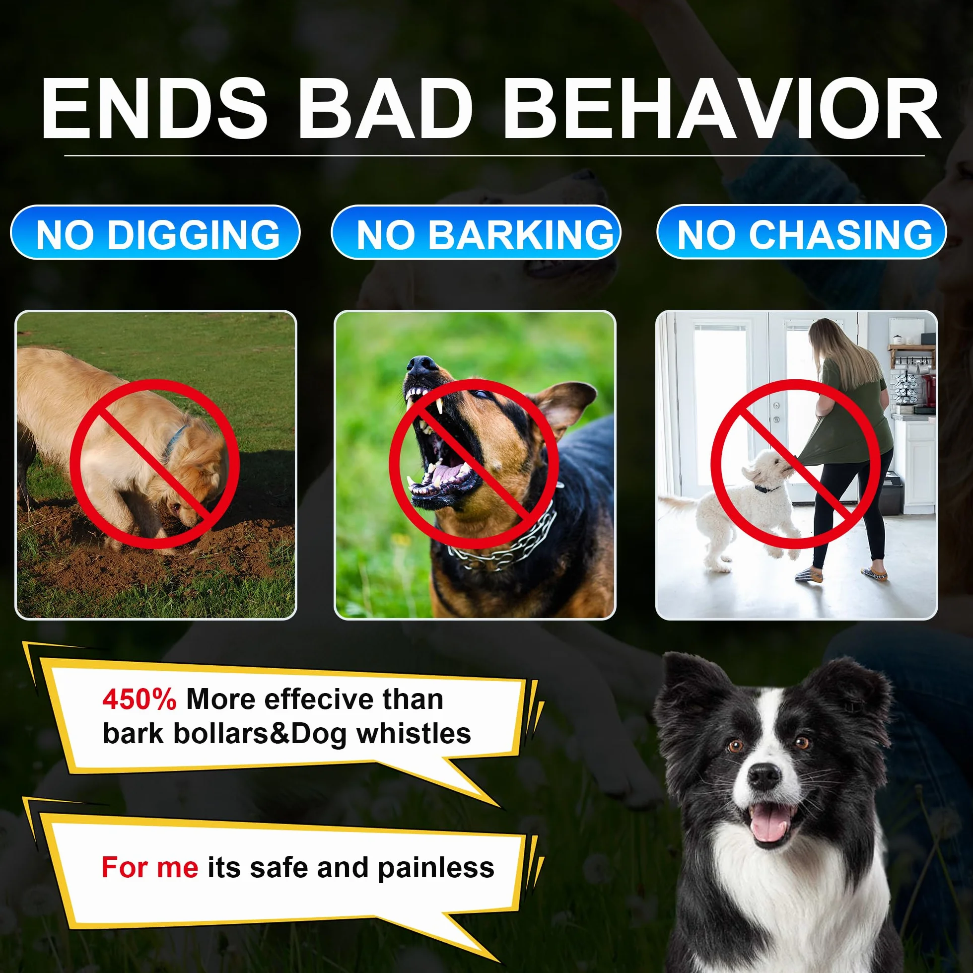 Antiladridos para perros, portátil ultrasónico para perros, ultrasonidos antiladridos luz LED, frecuencia ajustable anti aboiement pour chien para perros grandes, medianos pequeños, perros