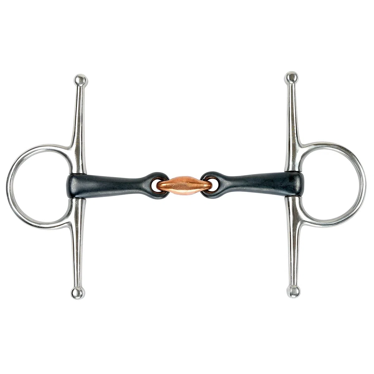 Shires Full Cheek Lozenge - Broca para caballo (hierro dulce, 15 cm), color negro