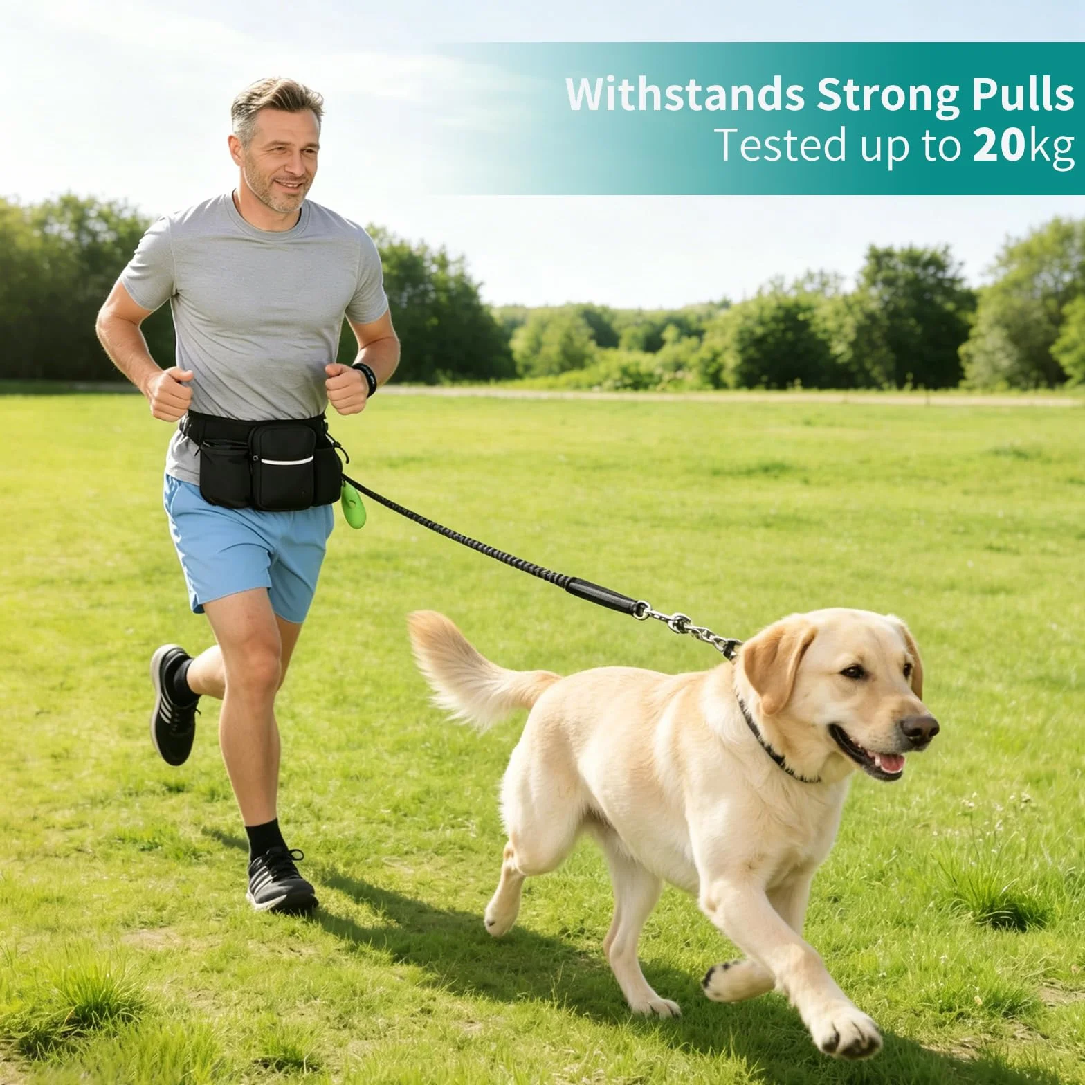 VINATO Riñonera para Perros con Correa Elástica Integrada y Dispensador de Bolsas,Bolsa de Golosinas Impermeable Multifuncional para Adiestramiento y Paseos – para Perros Pequeños y Medianos