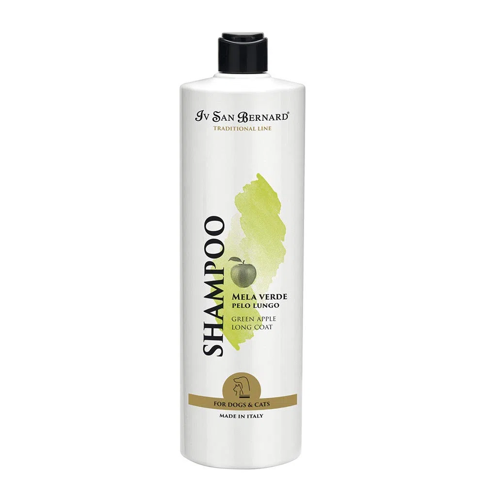 Champú de Manzana Verde - Champú para Gatos y Perros - 1 L - Ayuda a Conseguir una Profunda Reestructuración del Cabello - Ideal para Pelos Largos - IV San Bernard