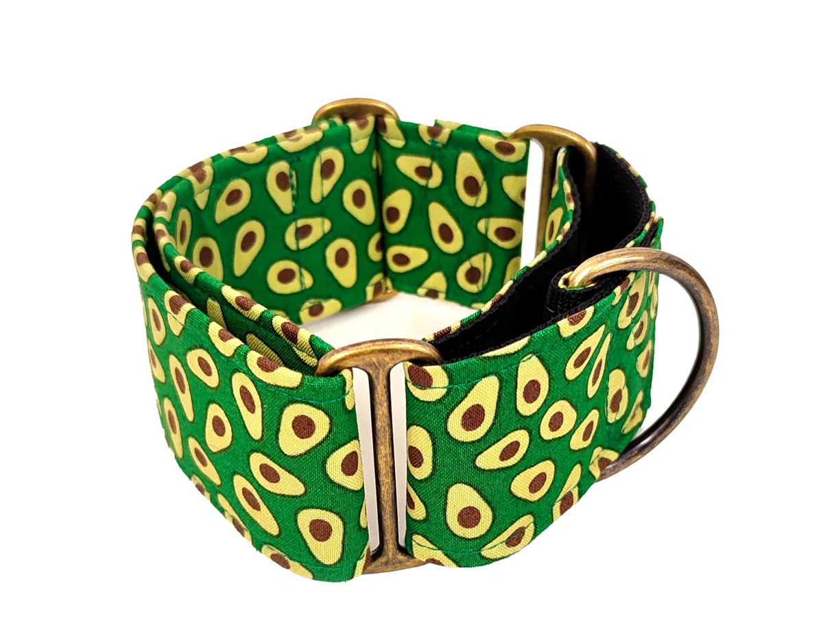 Collar Martingale Para Perro: Avocado, Hecho a Mano en España por Wakakán