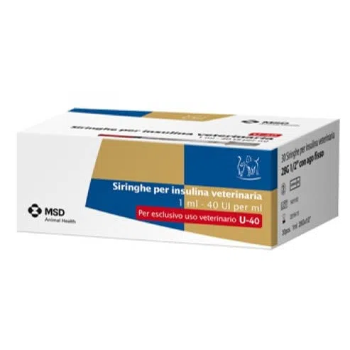 CentroVete 30 JERINGAS para INSULINA (40 UI/ml) – para la administración de Caninsulin a perros y gatos
