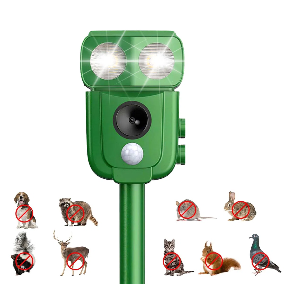 Repelente de Gatos, Repelente de Palomas, 2025 Nuevo Ultrasonido Solar Repelente de Gatos para Palomas,Pájaros,Perros,Gatos,Ratones,Zorros, Repelente de Mascotas por Ultrasonido
