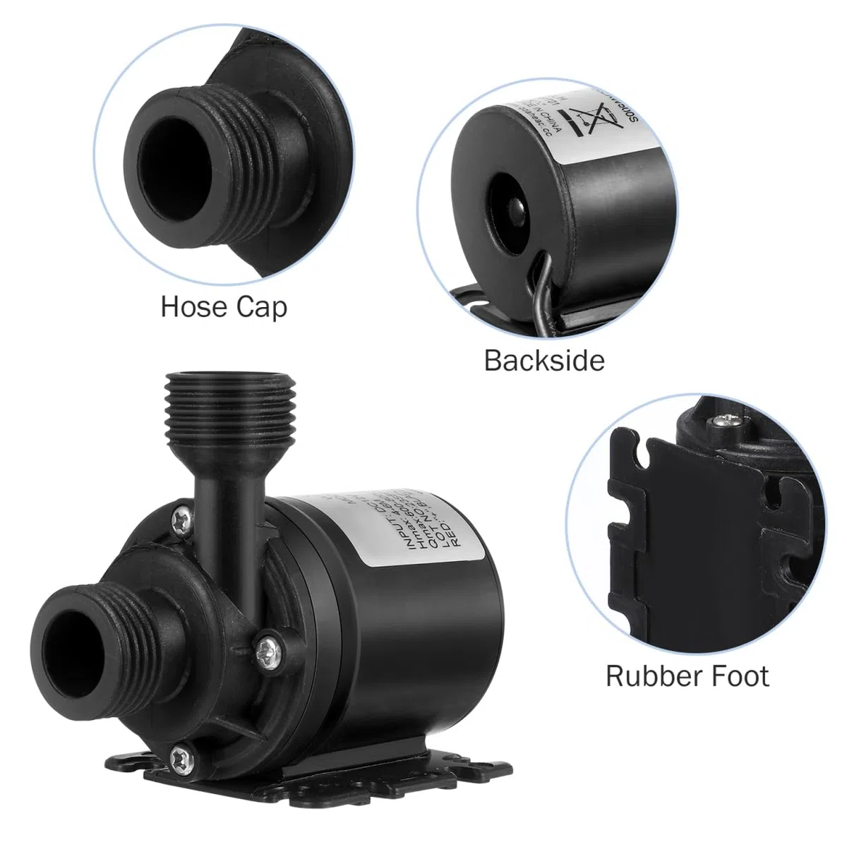 UEETEK DC 12V 800L / H 5M Sin escobillas Bomba de Agua Sumergible para la Piscina de la Fuente Sistema de circulación Solar Sistema de circulación de Agua