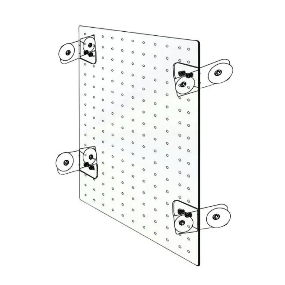 Divisor de caja de cría de peces, divisor transparente de tablero de aislamiento de acuario, agujero de 3 mm, práctico deflector acrílico con ventosa (30 x 40 cm)