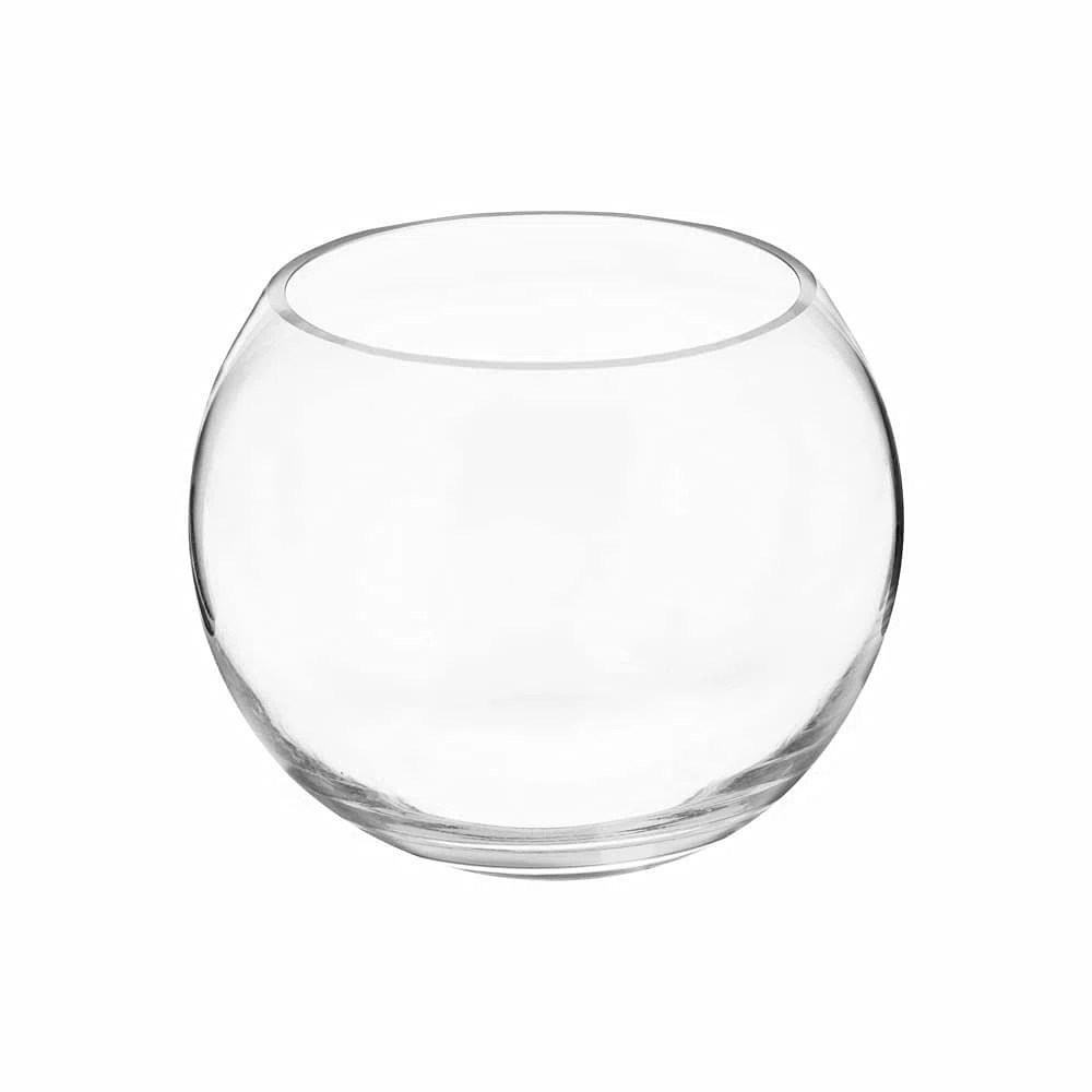 Pecera de Cristal 16cm/ Pecera Redonda Cristal/ Pecera Esférica Para Peces/ Acuario Para Peces/ Acuario Pequeño Para Peces/ Globo Acuático de Cristal Para Peces, Flores, Piedras 16cm