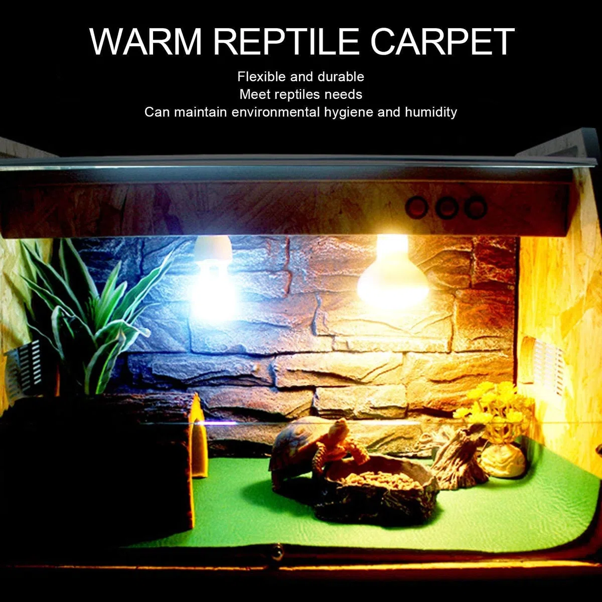 Alfombra de reptil de poliéster almohadilla de reptil hidratante alfombra de absorción de agua para serpientes de tortuga lagarto dragón barbudo